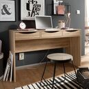 Bild 1 von WOHNLING Schreibtisch 120 cm Design Bürotisch Sonoma Eiche modern Jugendschreibtisch 3 Schubladen &
