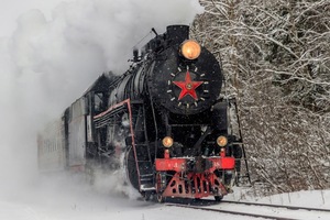 Papermoon Fototapete Alte Dampflokomotive, Vliestapete, hochwertiger Digitaldruck, inklusive Kleister