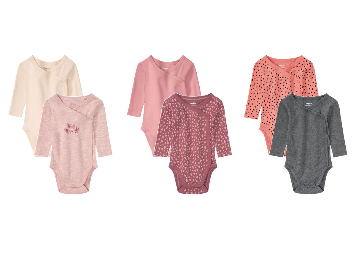 Bild 1 von lupilu Baby Mädchen Body / Wickelbody, 2 Stück, aus reiner Bio-Baumwolle
