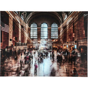 Kare-Design Bild , Grand Central Station , Multicolor , Kunststoff, Glas , 120x160x4 cm , klar , 001838009401