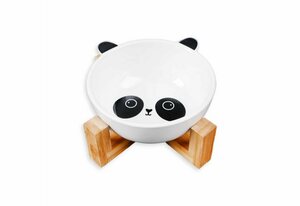 Monkimau Futternapf »Hundenapf Katzennapf aus Keramik erhöht mit Panda«, Keramik