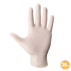 Multitec Latex-Handschuhe, Größe S - Weiß, 30er