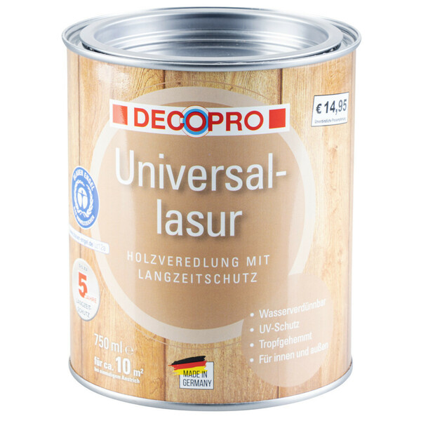 Bild 1 von DecoPro Universal-Lasur seidenglänzend in nussbaum für innen und außen