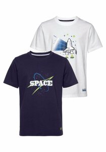 Scout T-Shirt »SPACE« (Packung, 2er-Pack) aus Bio-Baumwolle