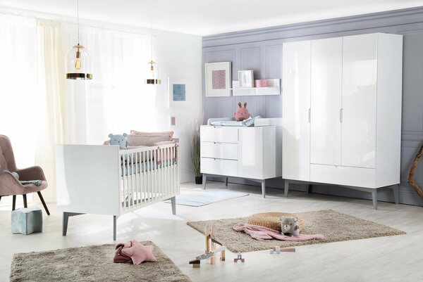 Bild 1 von roba® Babyzimmer-Komplettset »Retro 2«, (Set, 3-St), Made in Europe; mit Kinderbett, Schrank und Wickelkommode