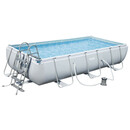 Bild 1 von XXL Swimming Pool rechteckig mit Stahlrahmen und passender Leiter