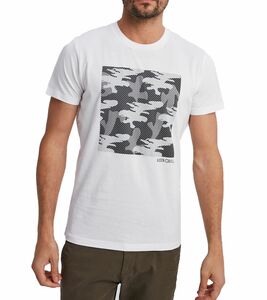 AUDEN CAVILL Herren Kurzarm T-Shirt Rundhals-Shirt Carver Weiß