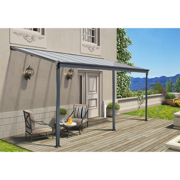 Bild 1 von HOME DELUXE Terrassenüberdachung SOLIS 312 x 303 x 226 / 278 cm grau