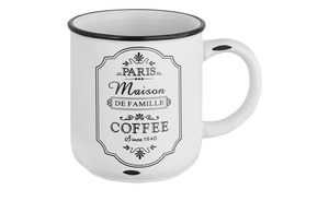 for friends Kaffeebecher  Paris weiß Steinzeug Maße (cm): H: 9,7  Ø: [8.8] Geschirr & Besteck