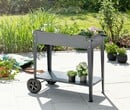 Bild 1 von Powertec Garden Metall-Hochbeet mit 2 PU Rädern - Anthrazit