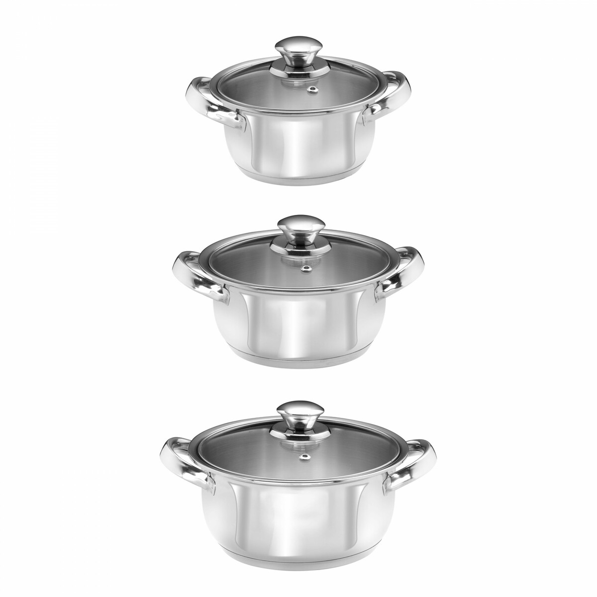 Bild 4 von KING Kochtopfset Trio 3 teilig mit Deckel / Edelstahl