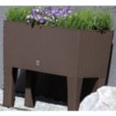 Bild 1 von Powertec Garden Design-Pflanzkasten 2in1 in Rattanoptik dunkelbraun