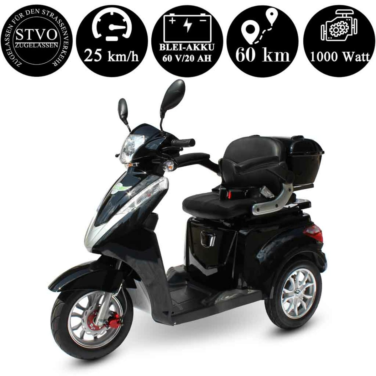 Bild 2 von ECO ENGEL 501 Schwarz, 25 km/h Seniorenmobil