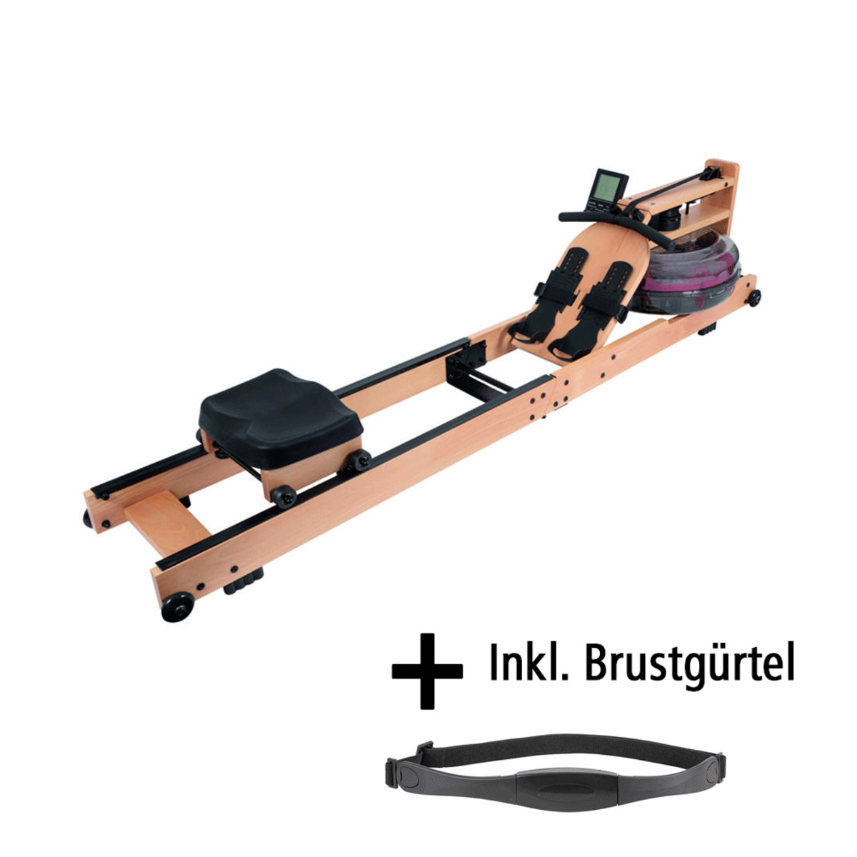 Bild 1 von TOPFIT Holz Wasser - Rudergerät inkl. Brustgurt