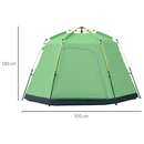 Bild 4 von Outsunny Camping Zelt 6 Personen Zelt Familienzelt Kuppelzelt PU2000mm einfache Einrichtung für Fami