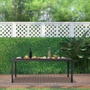 Bild 3 von Outsunny Gartentisch Aluminium Tisch Garten Terrasse Holz-Kunststoff WPC Non-Wood schwarz