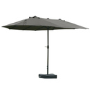 Bild 2 von Outsunny Sonnenschirm Gartenschirm Marktschirm Doppelsonnenschirm Terrassenschirm mit Schirmständer