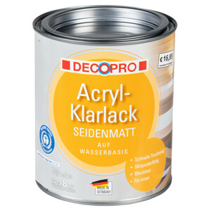 DecoPro Acryl-Klarlack farblos 750 ml seidenmatt