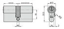 Bild 2 von BASI - Profil-Doppelzylinder - V50 30/40 mm - Gleichschließend Nr. 10