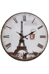 MyFlair Wanduhr "Eiffelturm II", aus Holz