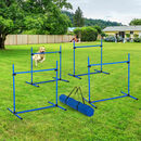 Bild 2 von PawHut Agility Hürdenset Slalom Stangen Hunde Training Set 4 x Hürden, Kunststoff, Blau, 95x65x95cm