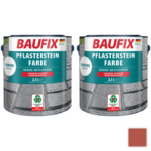 Baufix Pflasterstein-Farbe, Rot - 2er-Set