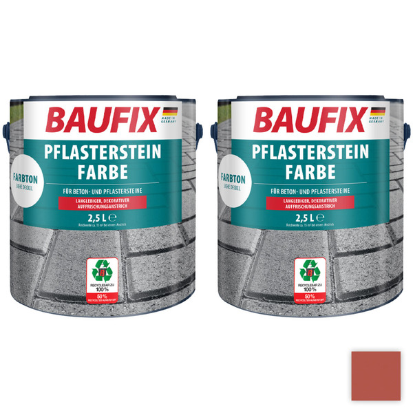 Bild 1 von Baufix Pflasterstein-Farbe, Rot - 2er-Set