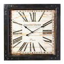 Bild 1 von Ambia Home Wanduhr schwarz , Hlcq140885G , Holz, Metall, Glas, Papier , Tanne , 80x80 cm , glänzend, antik,lackiert,klar,Nachbildung , 0085590077