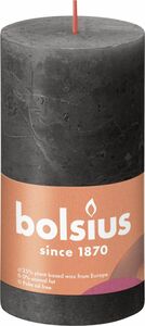 Bolsius Rustik Stumpenkerze
, 
stürmisches grau, Höhe: 13 cm, Ø 6,8 cm