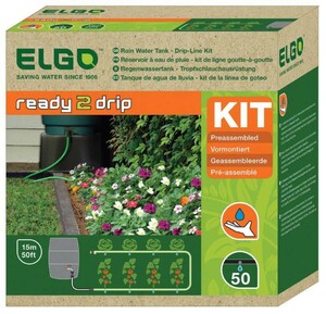 Elgo Regentonnentropfrohr für Gemüsebeet
