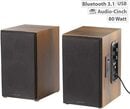 Bild 1 von auvisio MSS-90.usb Lautsprecher Holz Gehäuse Aktiver Stereo-Regallautsprecher Bluetooth Boxen