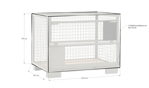 Grasekamp Abdeckhaube Gitterbox 125 x 85 x 95 cm  PVC Transparent mit Reißverschluss  wasserdicht UV