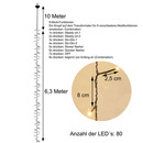 Bild 3 von AMARE 80 LED Lichterkette 2 in 1  (nach Belieben warmweiß, kaltweiß  oder wechselnd), Länge der Kett