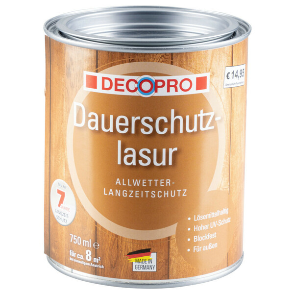 Bild 1 von DecoPro Dauerschutzlasur kiefer seidenglänzend 750 ml