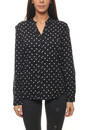 Bild 1 von AjC Bluse schicke Damen Langarm-Bluse mit Totenkopf-Muster Schwarz/Weiß
