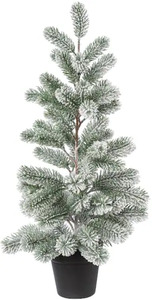 Creativ deco Künstlicher Weihnachtsbaum, Im Topf; Beschneite Optik