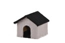 Bild 1 von Rohrschneider Katzenhaus mit Plüschdach grau-schwarz