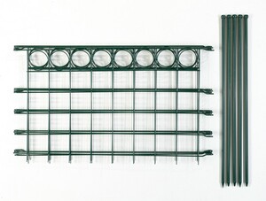 Powertec Garden Zaun-4er Set, ca. 1000 x 600 mm - Grün, 21FS10