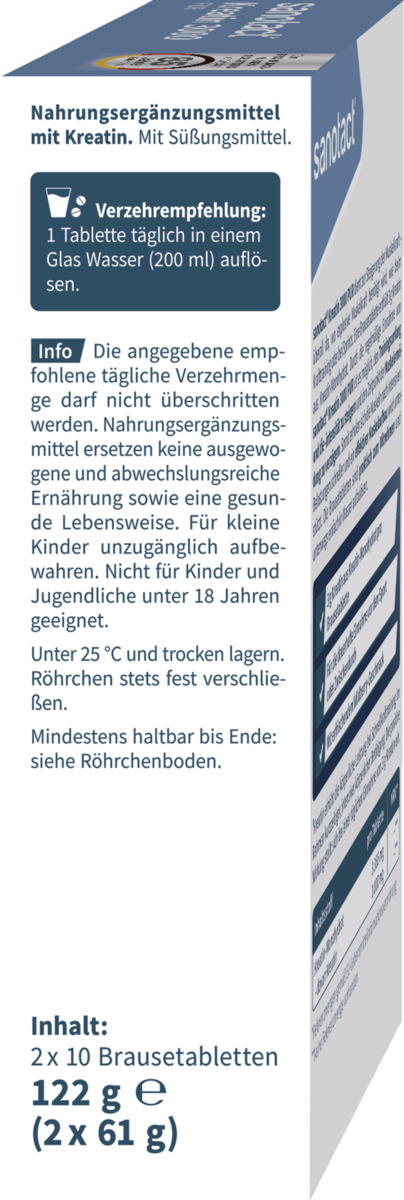 Bild 1 von sanotact® Kreatin 3000 PUR Brausetabletten