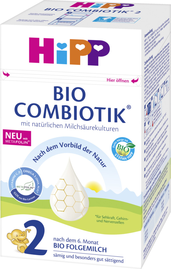 Bild 1 von HiPP Bio Combiotik Folgemilch 2 ab dem 6. Monat