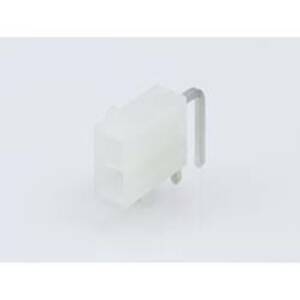 Molex 39301020 Mini-Fit Jr. Header, Dual Row, Right-Angle, with Snap-in Plastic Peg PCB Lock, 2 Circuits, Nylon 6/6 94V-