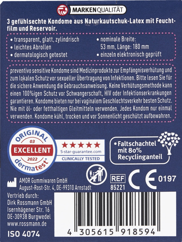 Bild 2 von preventivo Sensitive Kondome gefühlsecht