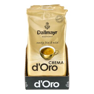 Dallmayr Crema dOro ganze Kaffeebohnen 1 kg, 4er Pack