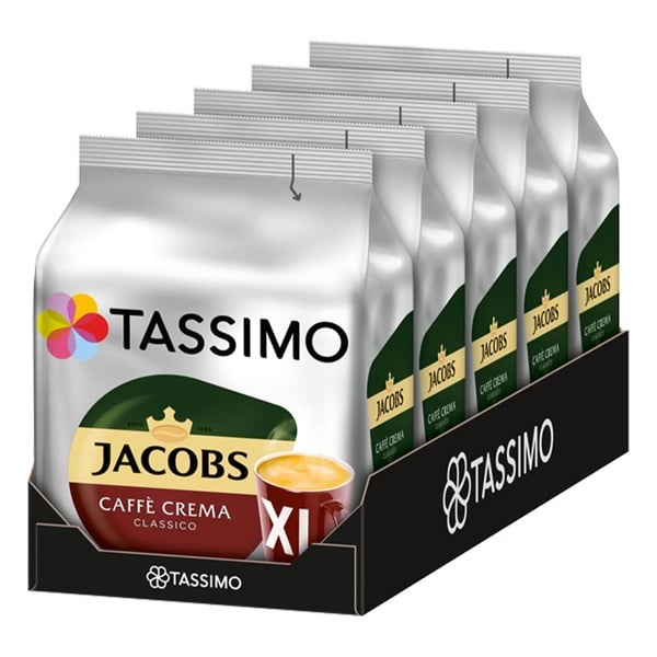 Bild 1 von Jacobs Tassimo Caffe Crema XL 132,8 g, 5er Pack