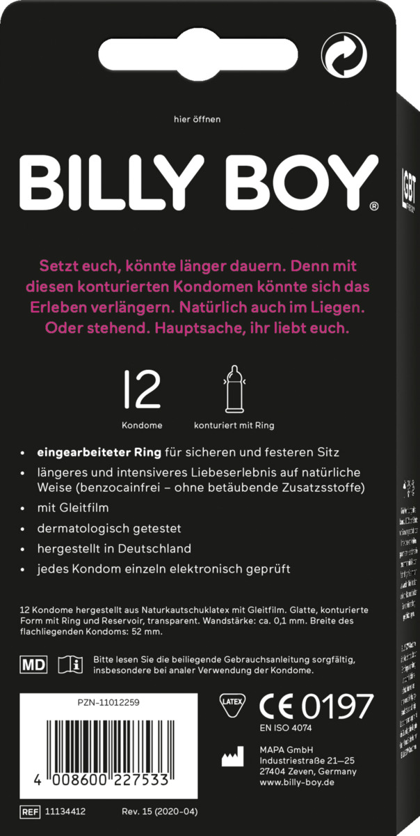 Bild 2 von BILLY BOY Kondome "Länger lieben"