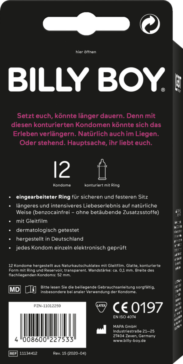Bild 2 von BILLY BOY Kondome "Länger lieben"