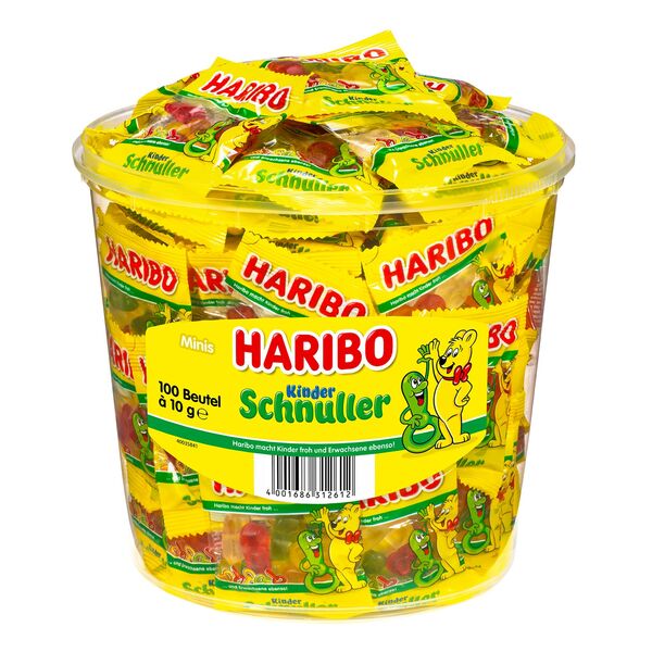 Bild 1 von Haribo Kinder Schnuller Minis - 100 Stück im Eimer, 1kg