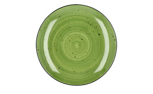 Peill+Putzler Dessertteller  Genua grün Porzellan Maße (cm): H: 2  Ø: [20.3] Geschirr & Besteck