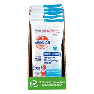 Sagrotan Hygiene Reinigungstücher 60 Stück, 5er Pack