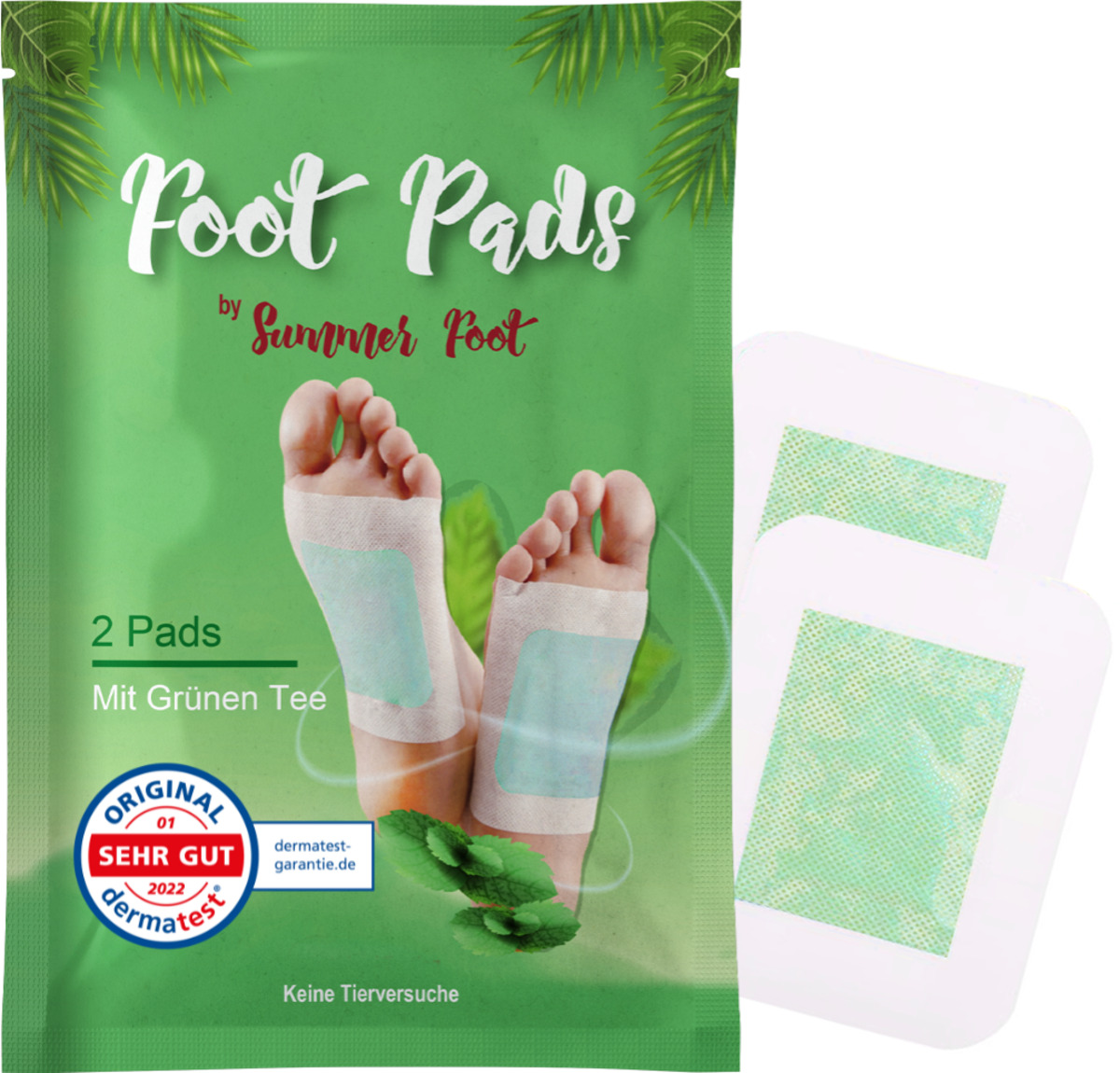 Bild 1 von Summer Foot Detox-Fußpads mit Grünteeöl